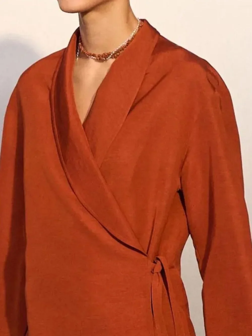 Massimo Dutti · Flowy kimono/jacket with shawl collar linen blend Size XS NWT